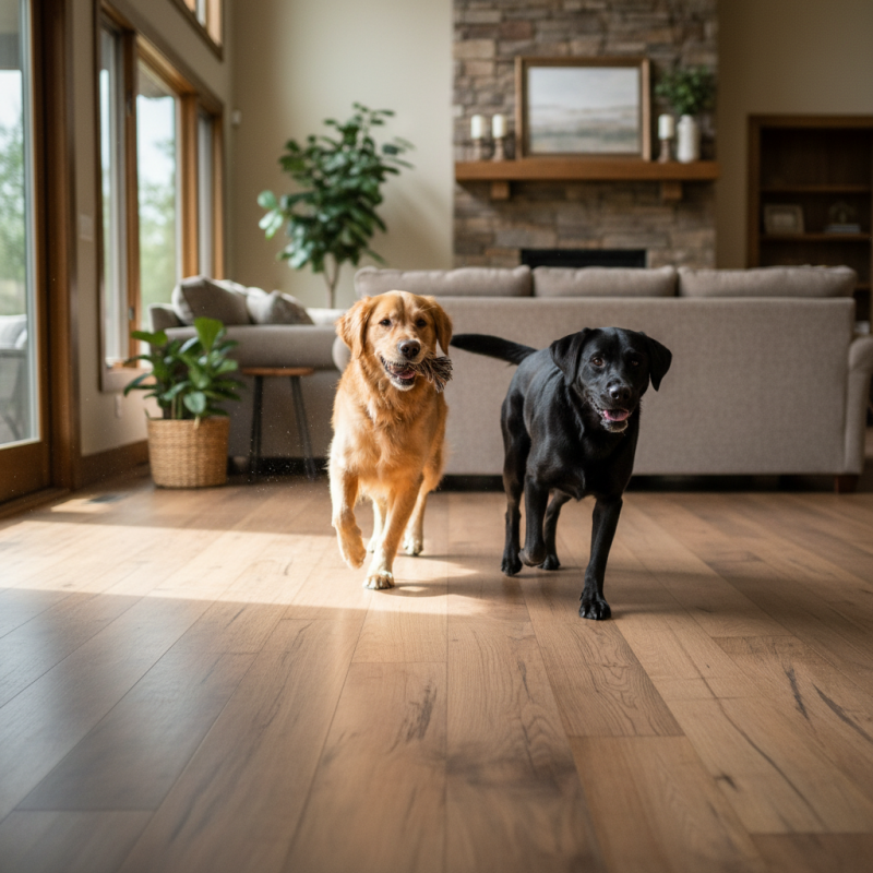 How to Choose the Best Wood Flooring for Large Dogs?