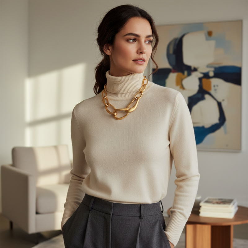 How to Style a Statement Necklace with a Turtleneck Tips?