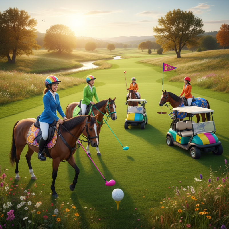 Why Choose a Colorful Outdoor Equestrian Golf Set for Fun?