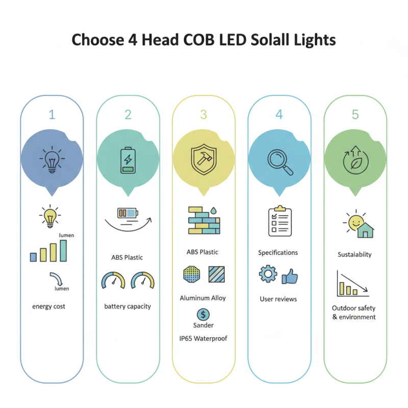 Top 5 Tips for Choosing 4 Head COB LED Solar Wall Light?
