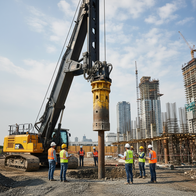 What is a hydraulic pile driver machine and how does it work?