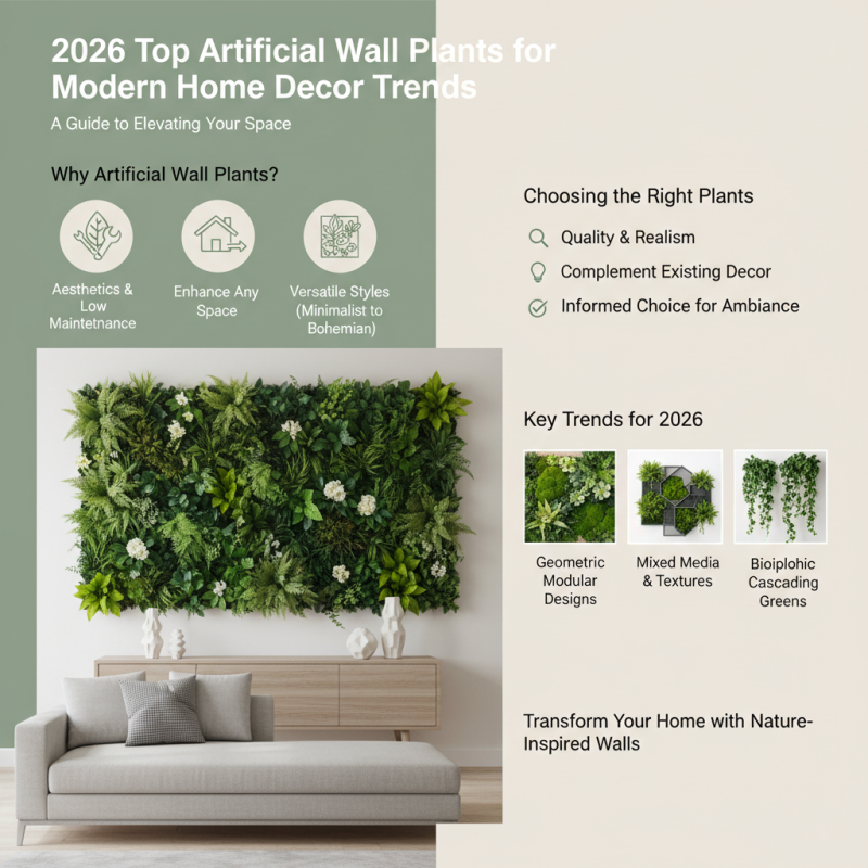 2026 Top Artificial Wall Plants for Modern Home Decor Trends?