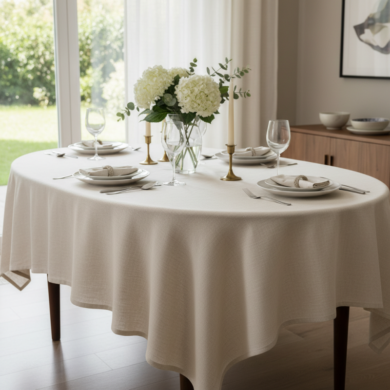 Why Choose an Oval Tablecloth for Your Dining Experience?