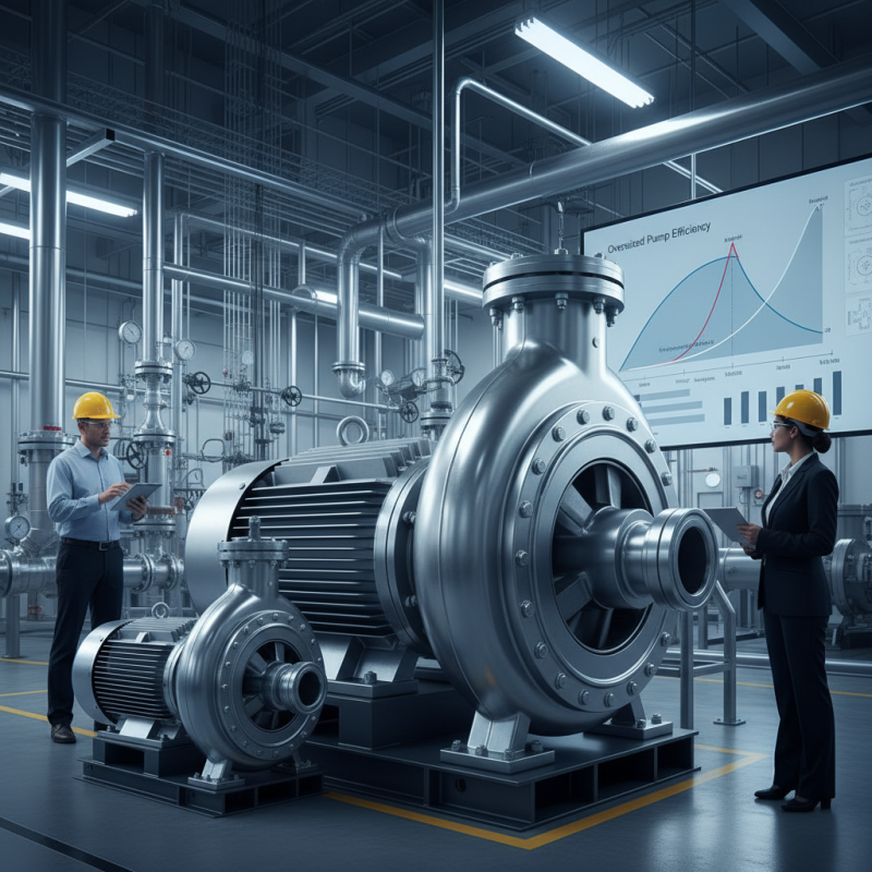 How does pump size impact efficiency in industrial applications?