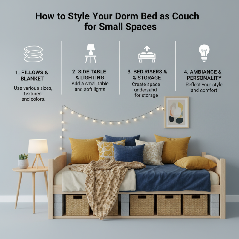 How to Style Your Dorm Bed as a Couch for Small Spaces?