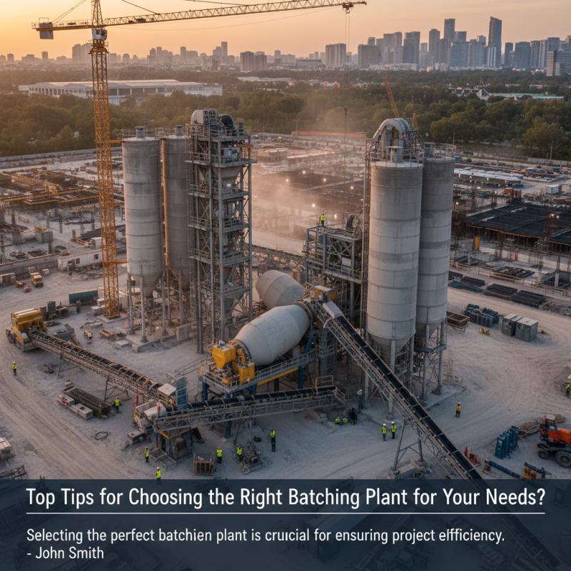 Top Tips for Choosing the Right Batching Plant for Your Needs?