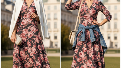 How to Style a Dark Pink Floral Dress for Different Occasions?