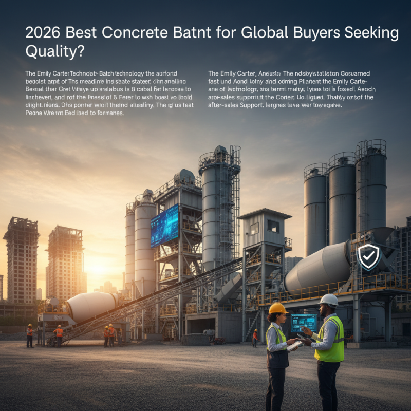 2026 Best Concrete Batch Plant for Global Buyers Seeking Quality?