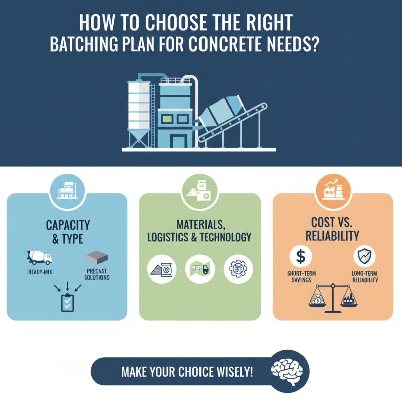 How to Choose the Right Batching Plant for Concrete Needs?