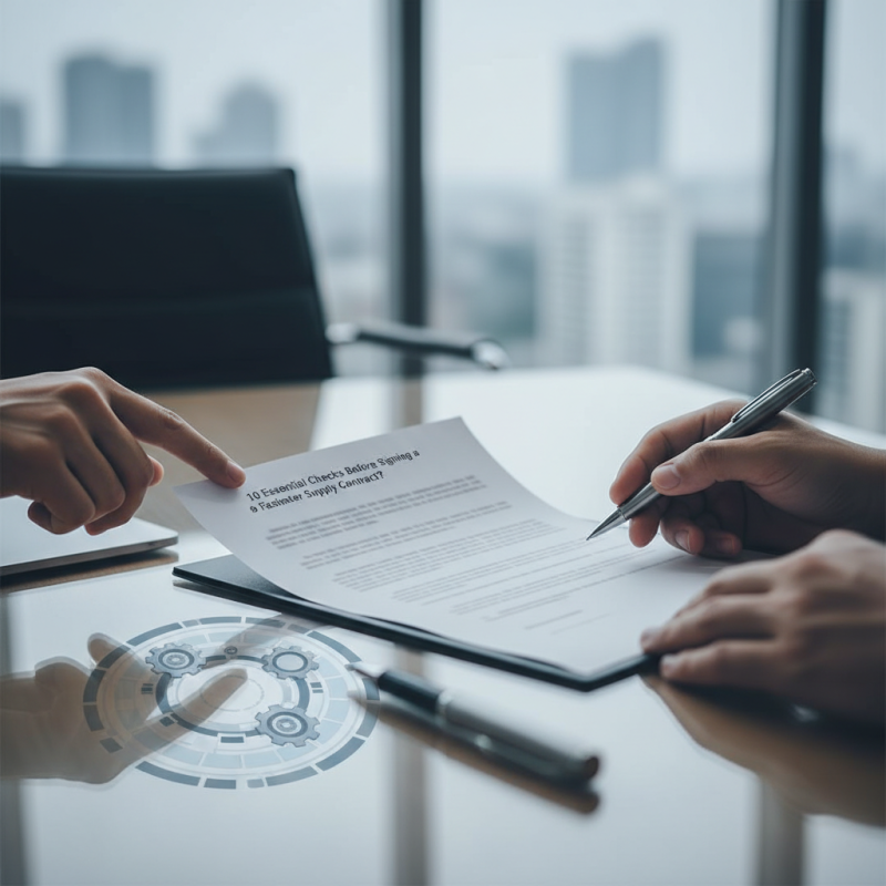 10 Essential Checks Before Signing a Fastener Supply Contract?