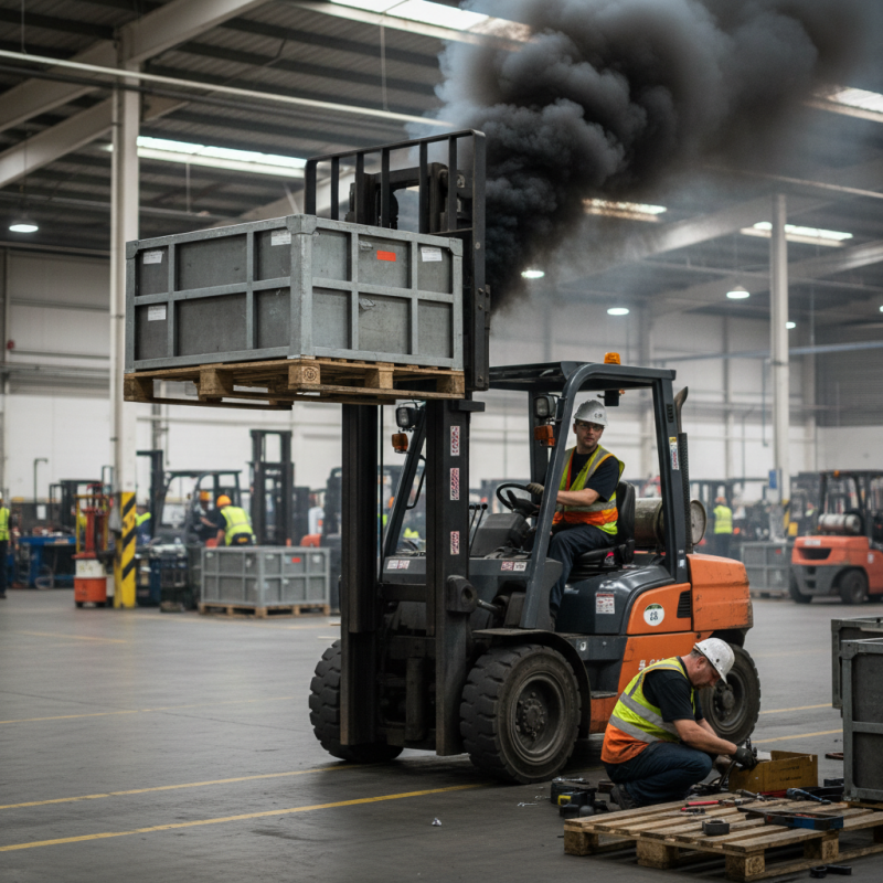 Why is My Forklift Emitting Black Smoke When Under Heavy Load?