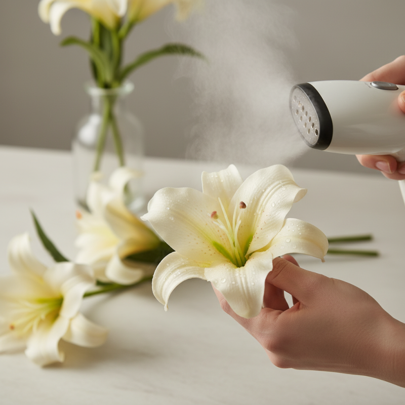 How to Steam Silk Lilies to Remove Shipping Creases Effectively?