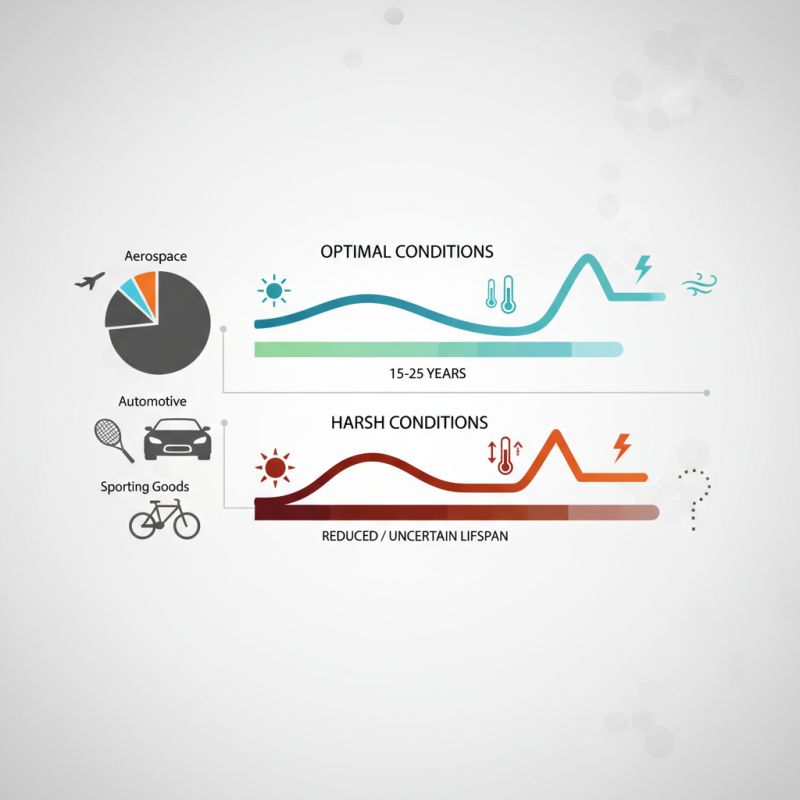 What is the lifespan of carbon fiber products in different conditions?