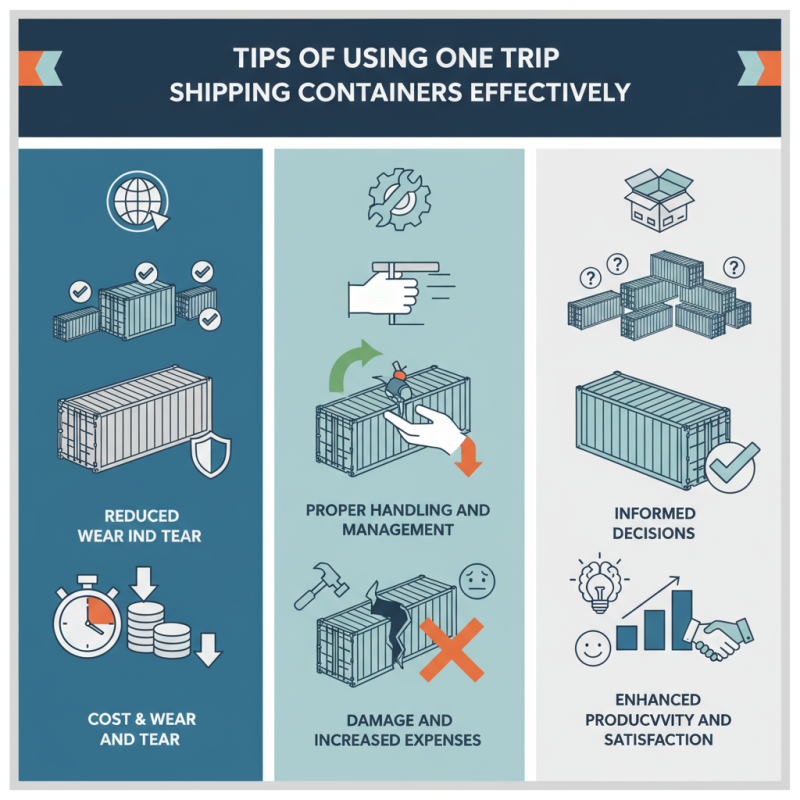 Tips for Using One Trip Shipping Containers Effectively?