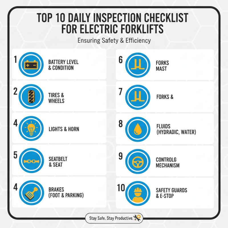 Top 10 Daily Inspection Checklist for Electric Forklifts?