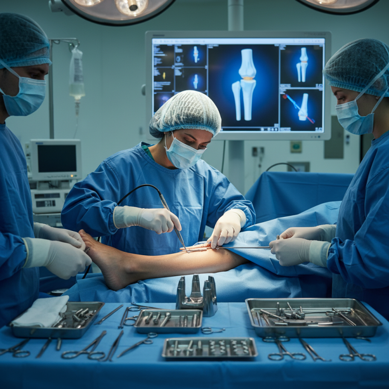How are orthopedic implants inserted in surgical procedures?