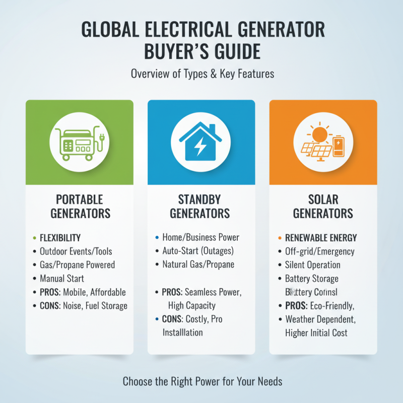 2026 Top Electrical Generator Types for Global Buyers?