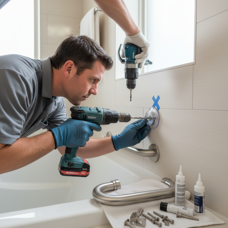 How to Install Safety Grab Bars Without Damaging Tiles?