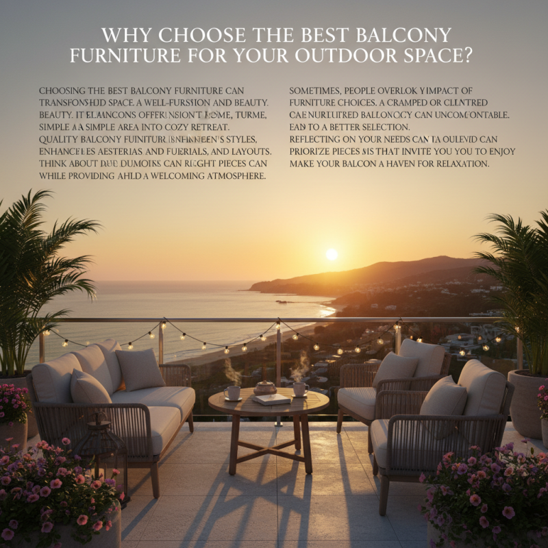 Why Choose the Best Balcony Furniture for Your Outdoor Space?