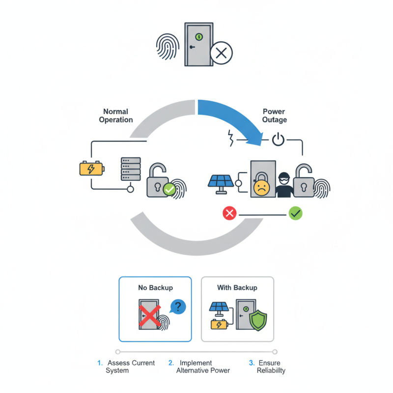 How do biometric security doors function during power outages?
