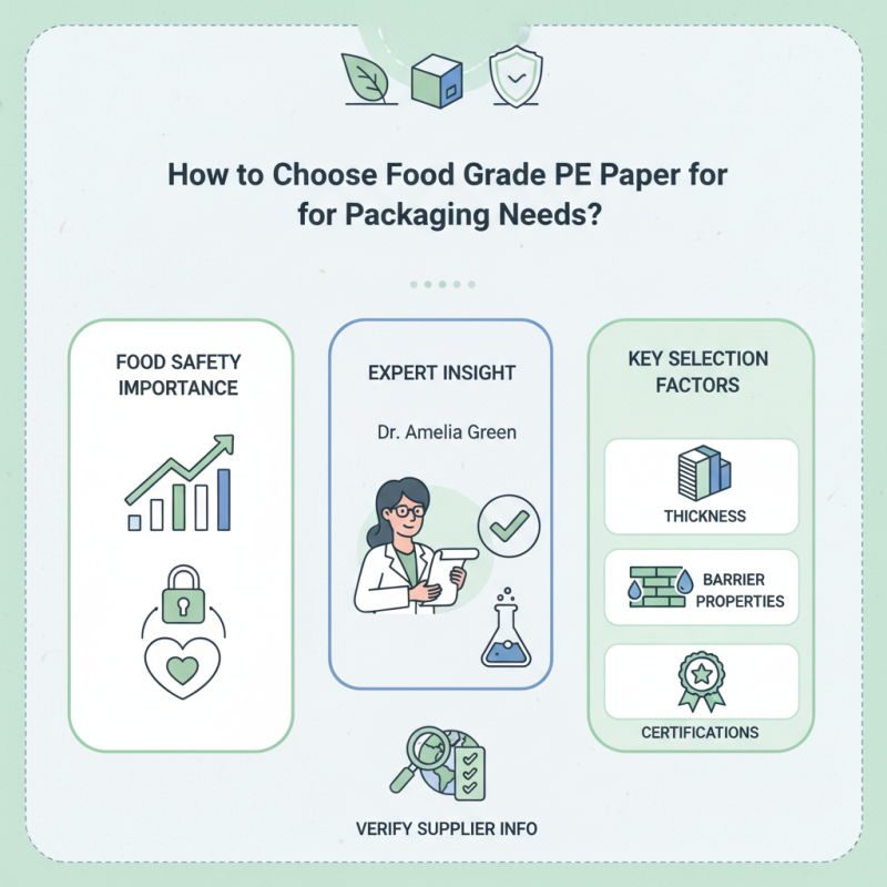 How to Choose Food Grade Pe Paper for Packaging Needs?