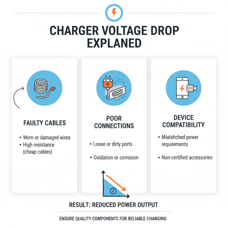 Why is my charger outputting lower voltage than expected?