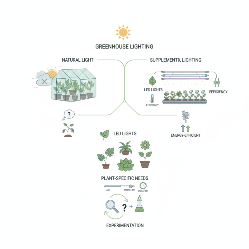 What type of lighting is best for a small greenhouse?