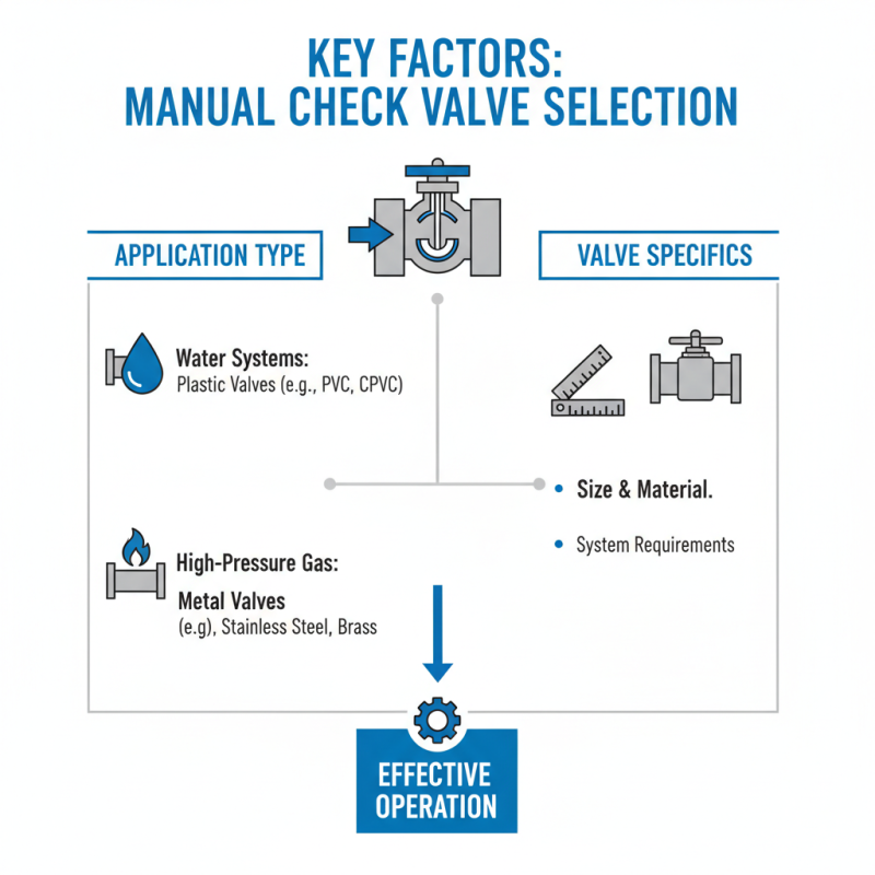 How to Choose the Right Manual Check Valve for Your Needs?