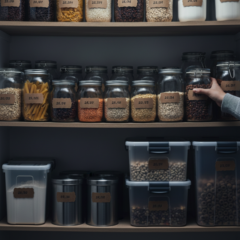 What is the best way to store dry food at home?