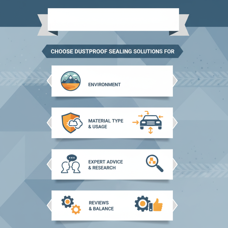 Top 5 Tips for Choosing Dustproof Sealing Solutions for Vehicles?
