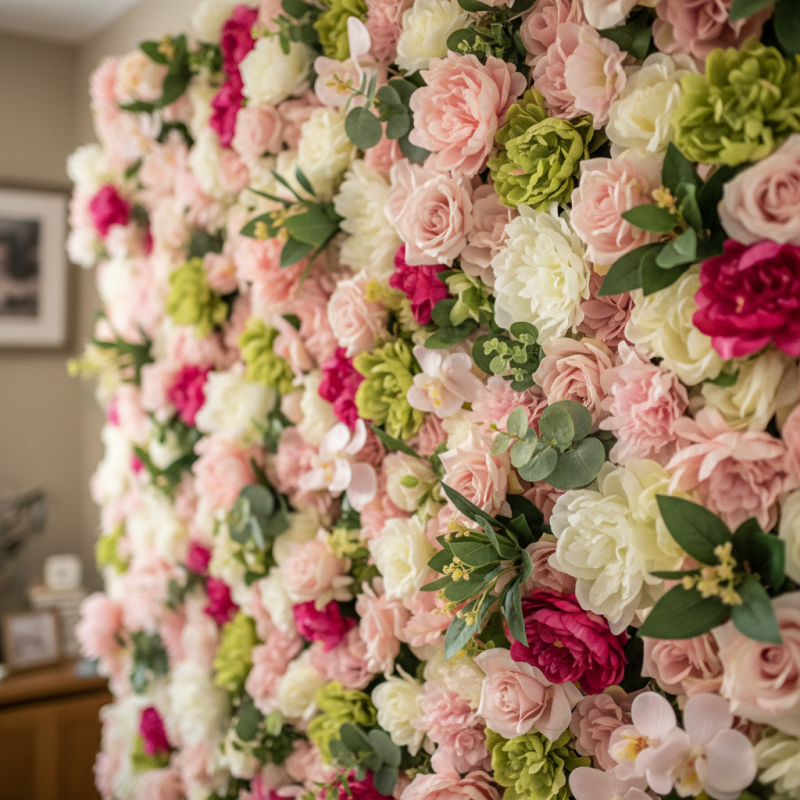 Create Your Own Stunning DIY Silk Flower Wall Backdrop How?