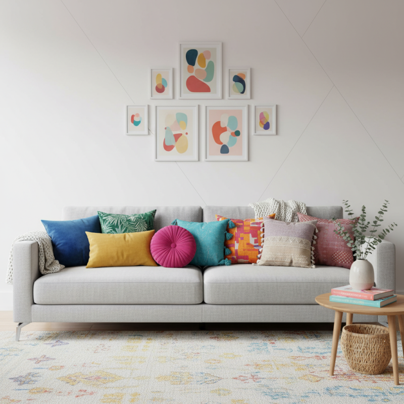 How to Style a Grey Sofa with Colorful Pillows for a Fresh Look?