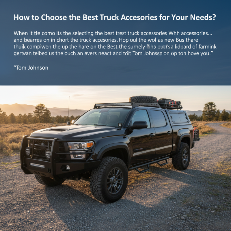 How to Choose the Best Truck Accessories for Your Needs?