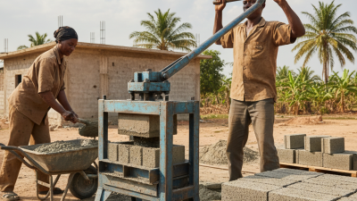 What is a manual block making machine and how does it work?