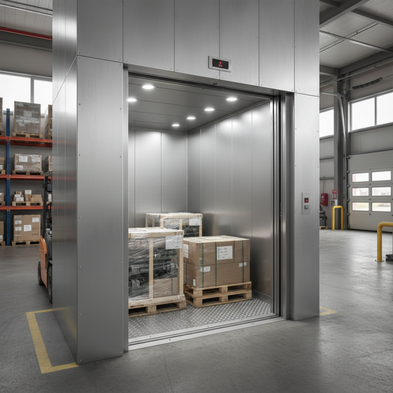 What is the weight capacity of a standard freight elevator?