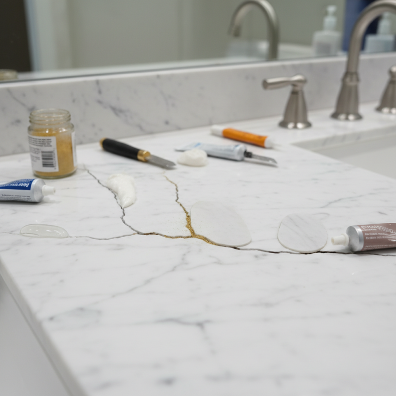 5 Best Ways to Fix a Crack in a Marble Vanity Top?
