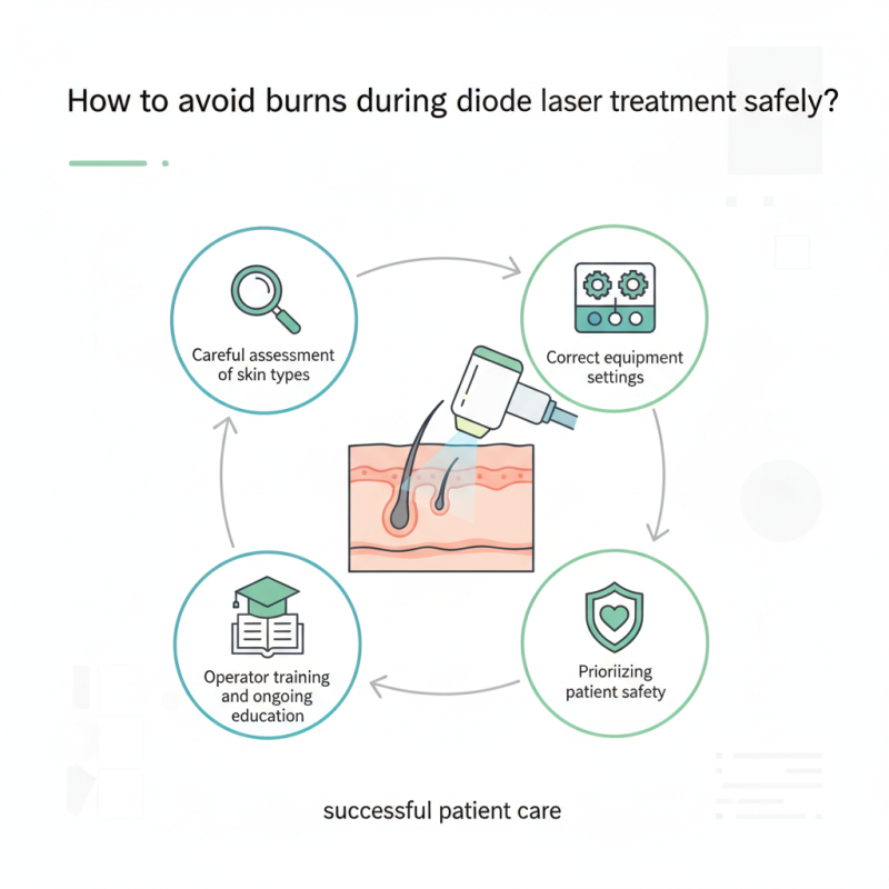 How to avoid burns during diode laser treatment safely?