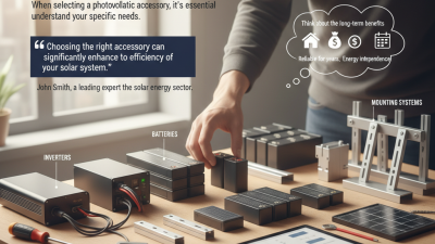 How to Choose the Best Photovoltaic Accessory for Your Needs?