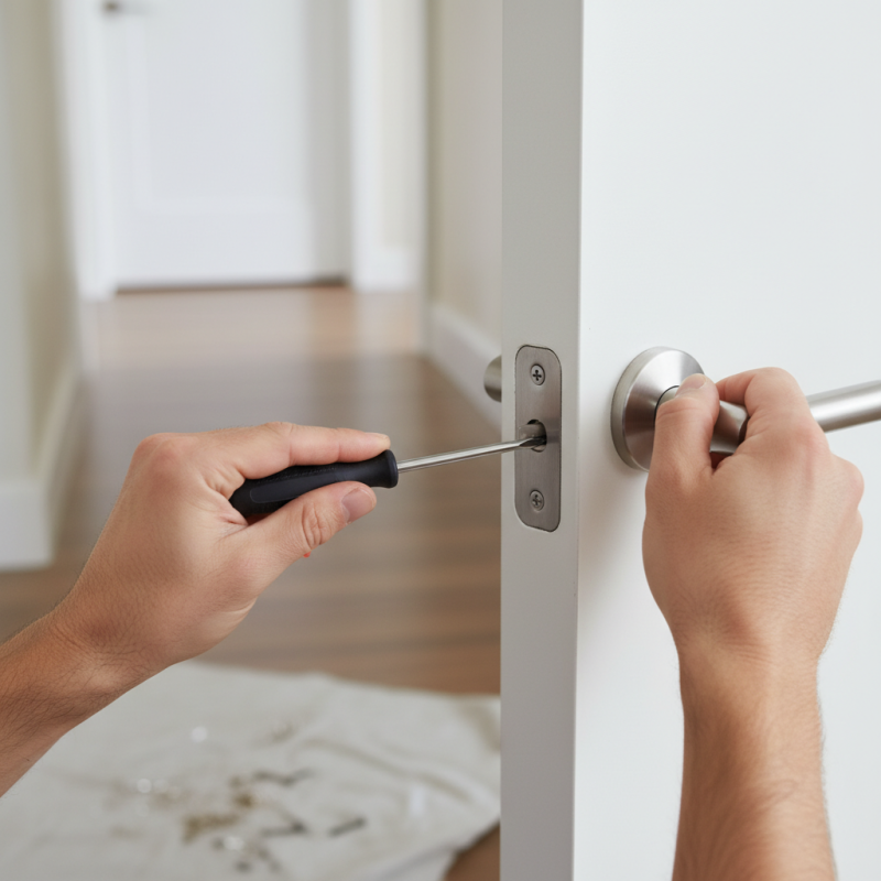 How to Fix a Loose Handle on an Interior Aluminum Door?