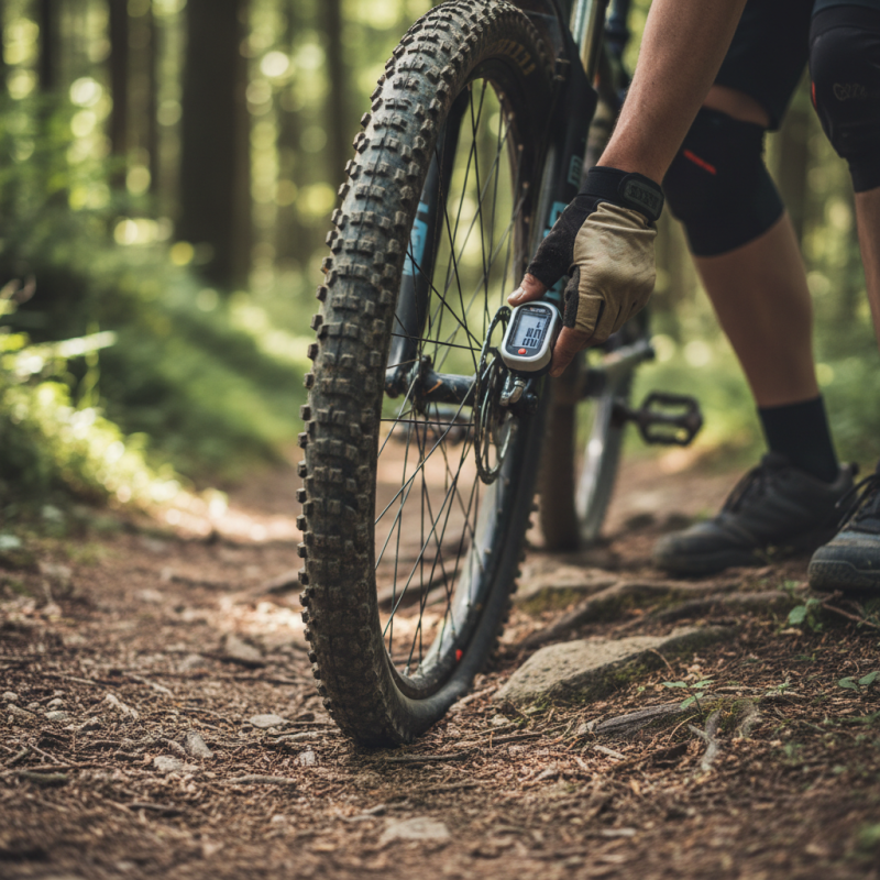 What is the ideal tire pressure for off-road mountain biking?