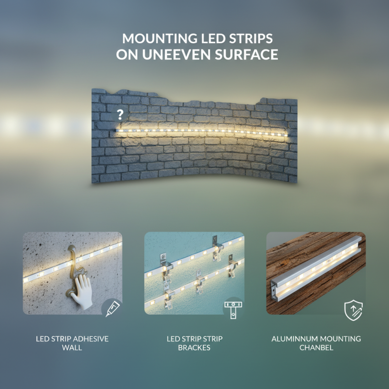 Best Ways to Mount LED Strips on Uneven Surfaces?