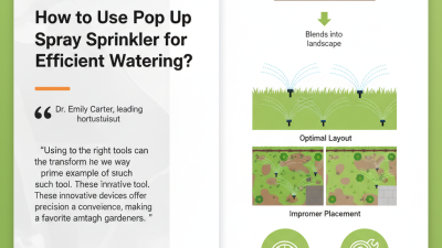 2026 How to Use Pop Up Spray Sprinkler for Efficient Watering?