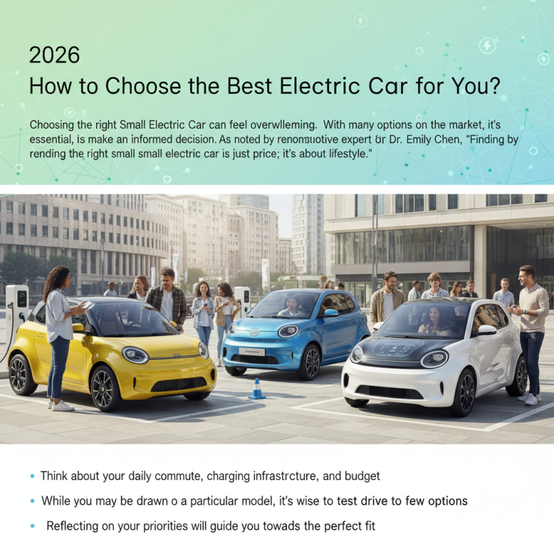 2026 How to Choose the Best Small Electric Car for You?