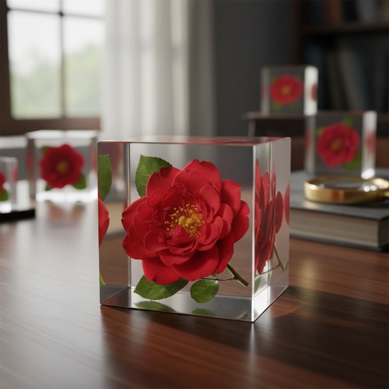 2026 Top Real Chinese Rose Flower Resin Display Cube Guide?
