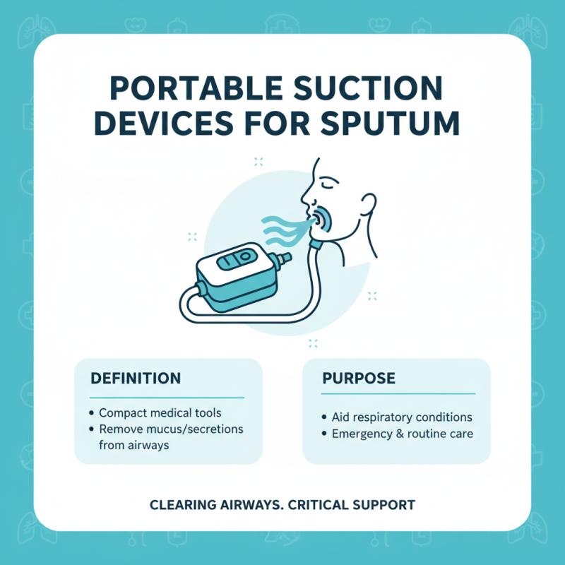 What is a Portable Suction Device for Sputum and How Does It Work?