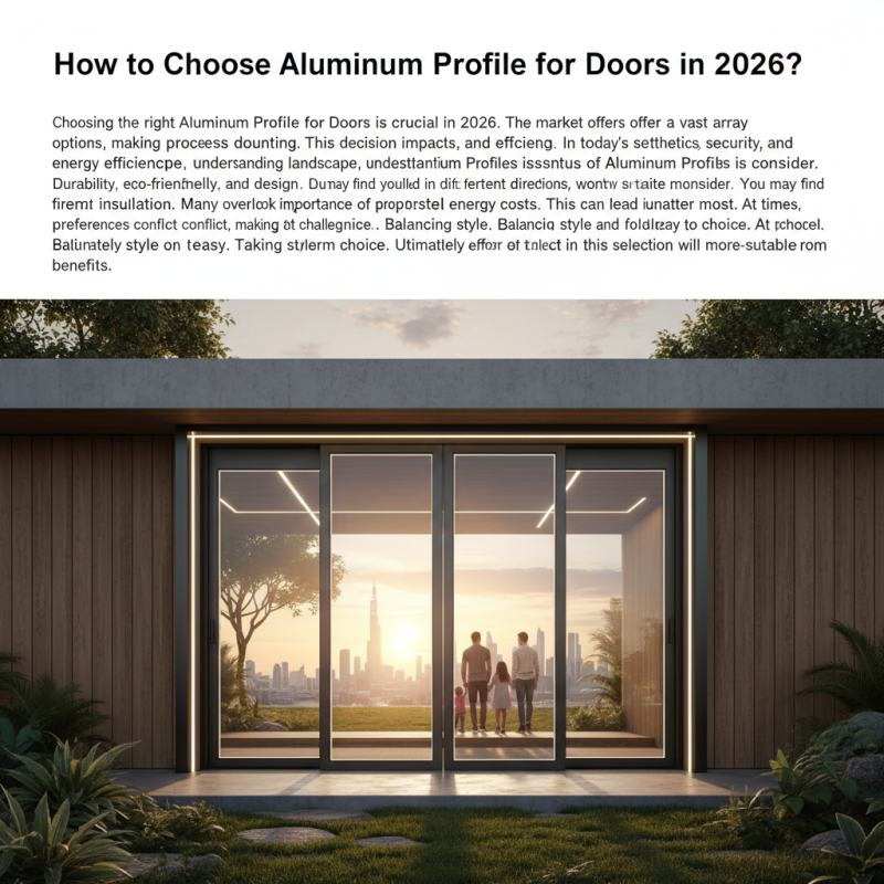 How to Choose Aluminum Profile for Doors in 2026?