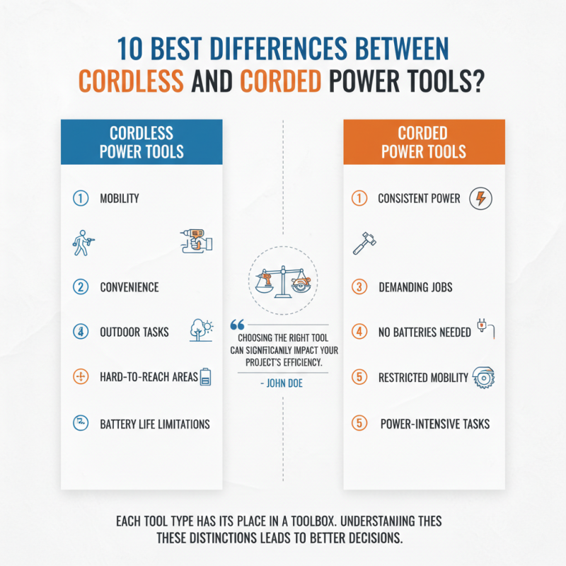 10 Best Differences Between Cordless and Corded Power Tools?