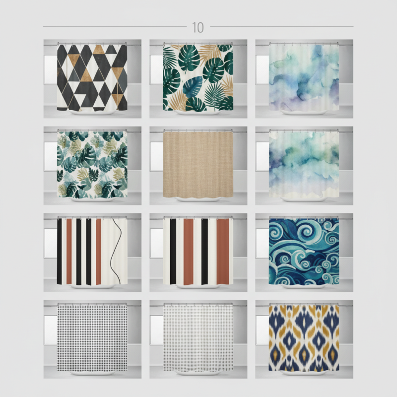 Top 10 Fabric Shower Curtain Designs for Modern Bathrooms?