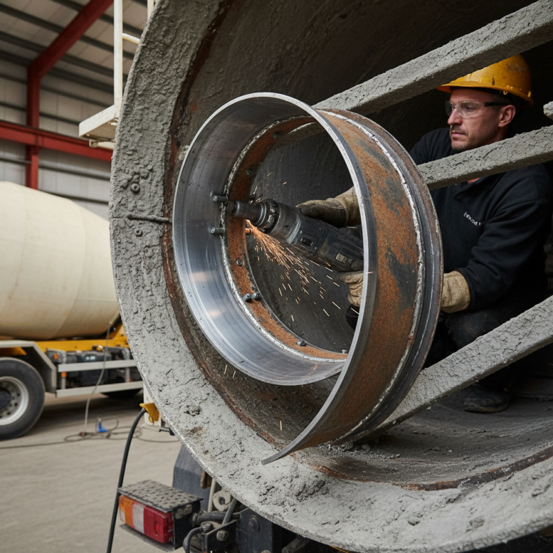 How to Replace Mixing Blades in a Self Loading Concrete Truck?