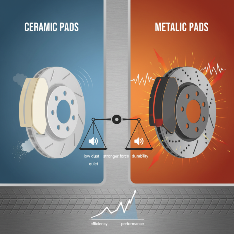 What is the difference between ceramic and metallic pads?